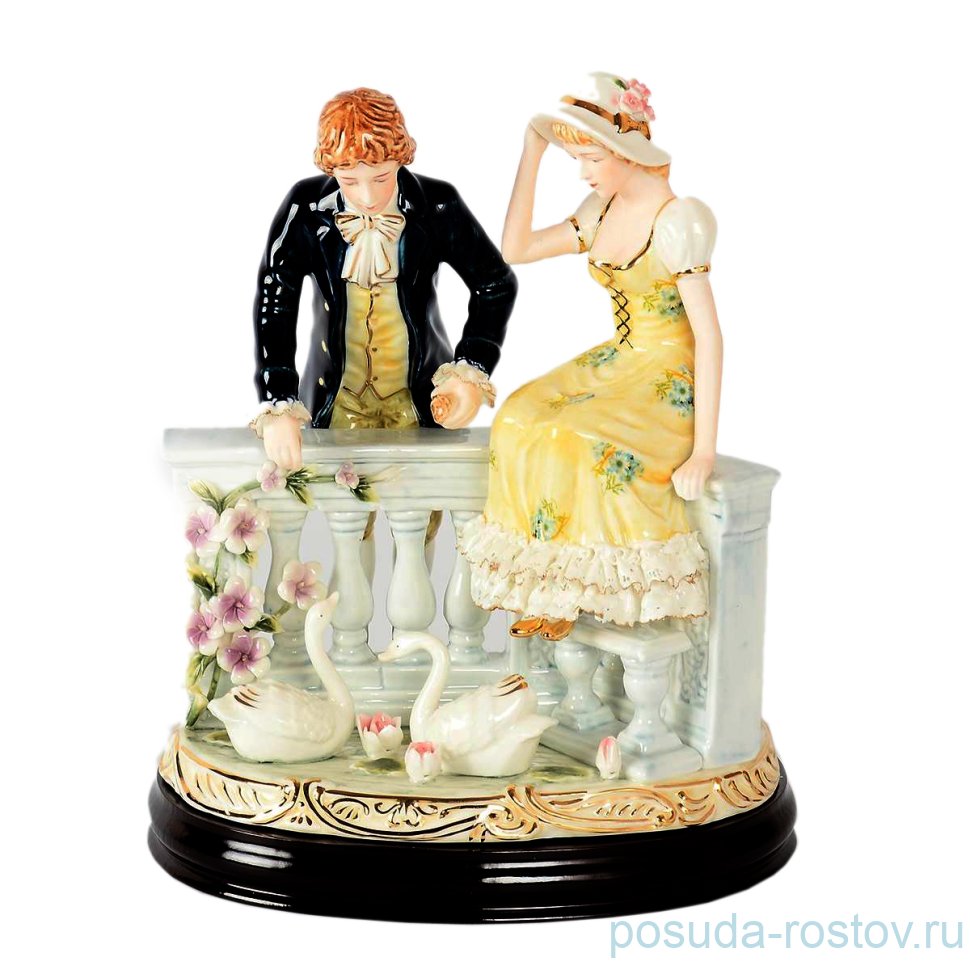 Статуэтка на деревянной подставке 28 х 25 см "У озера" / 148439