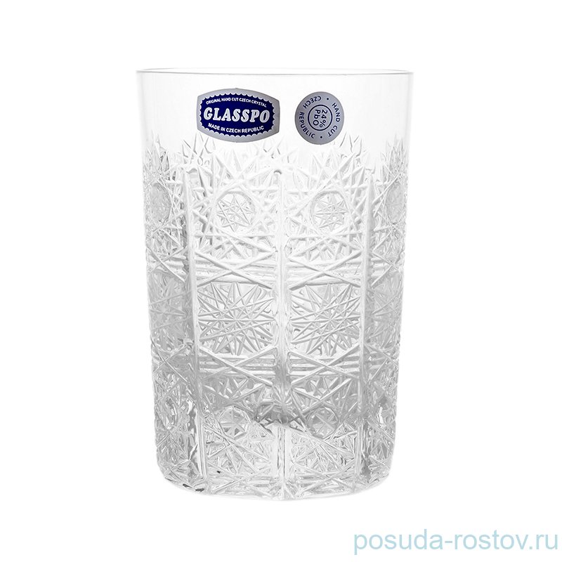 Стаканы для воды 280 мл 6 шт "Glasspo /Хрусталь резной" / 028410
