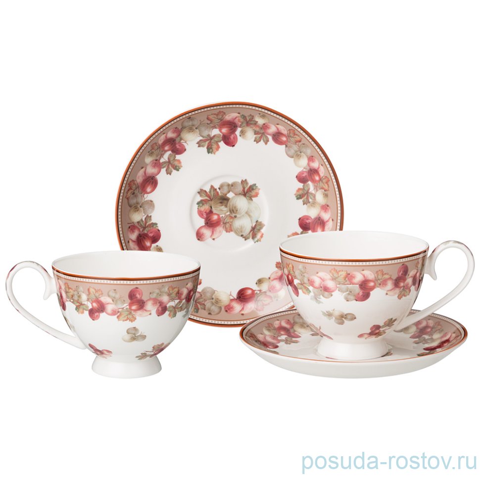 Набор чайных пар 250 мл 2 шт "Фрукты" / 272502 Набор чайных пар 250 мл 2 шт "Фрукты" / 272502