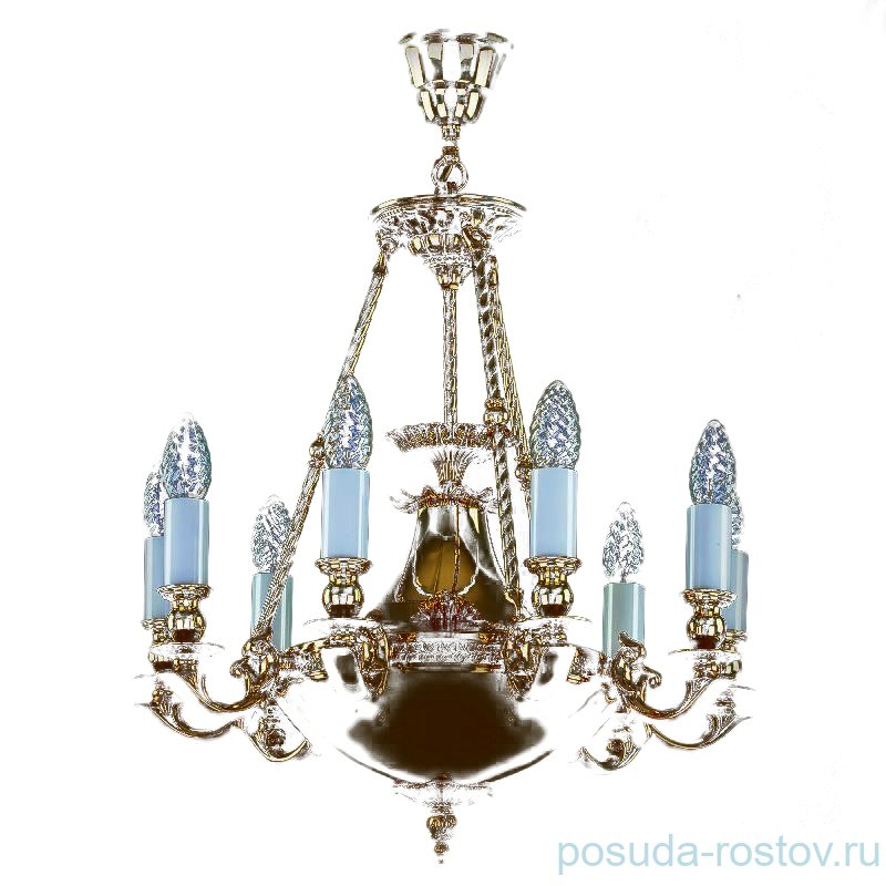 Люстра 9 рожковая латунь Art Glass "Арт Гласс" d-45 см; h-48 см / 137479 Люстра 9 рожковая латунь Art Glass "Арт Гласс" d-45 см; h-48 см / 137479