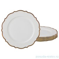 Набор тарелок 26,5 см 6 шт &quot;Узор /Золотая цепочка&quot; / 186255