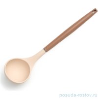 Набор кухонных принадлежностей 11 предметов на подставке с ножеточкой бежевый Agness / 379197