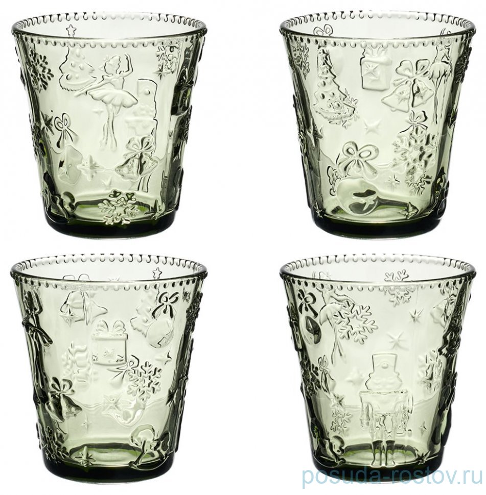 Стаканы для сока 280 мл 4 шт "Щелкунчик green" / 378983 Стаканы для сока 280 мл 4 шт "Щелкунчик green" / 378983