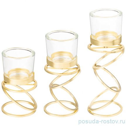 Набор подсвечников 3 шт 8/12,5/17 см / 340741