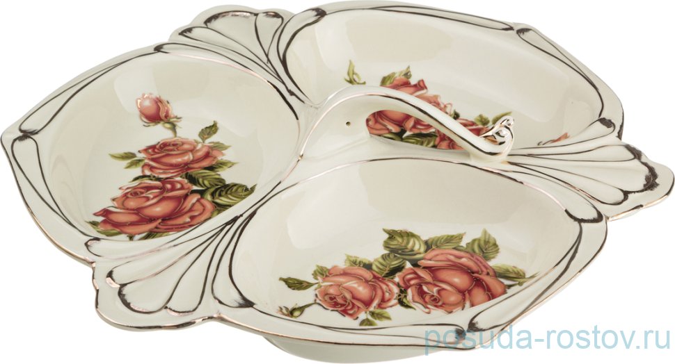 Менажница 30 см "Корейская роза" / 186425