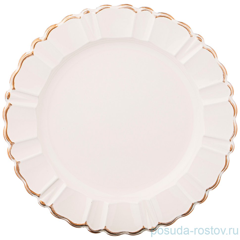 Поднос 33 х 33 см круглый розовый "Старинный прованс" / 214999