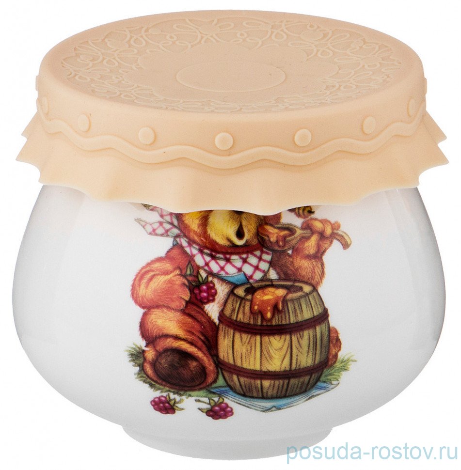 Банка для меда/варенья 300 мл с силиконовой крышкой "Мёд" / 198652