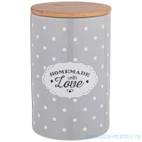 Банка для сыпучих продуктов 10 х 15,5 см &quot;Милый прованс /Серый&quot; / 234793