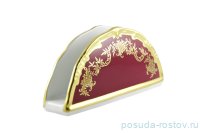Салфетница 17 см &quot;Ювел /Красный с золотым узором&quot; / 075337