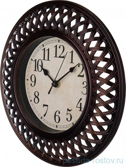 Часы настенные 30 см кварцевые коричневые &quot;ITALIAN STYLE&quot; / 187946