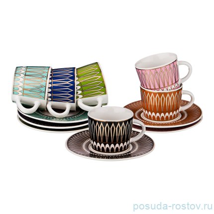 Набор кофейных пар 85 мл 6 шт &quot;эдельвейс&quot; / 187068