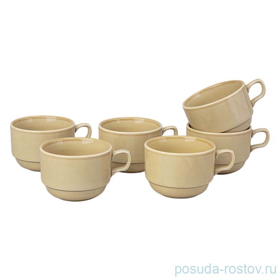 Набор чашек чайных lefard tint 250мл (желтый) 6 шт. / 348209