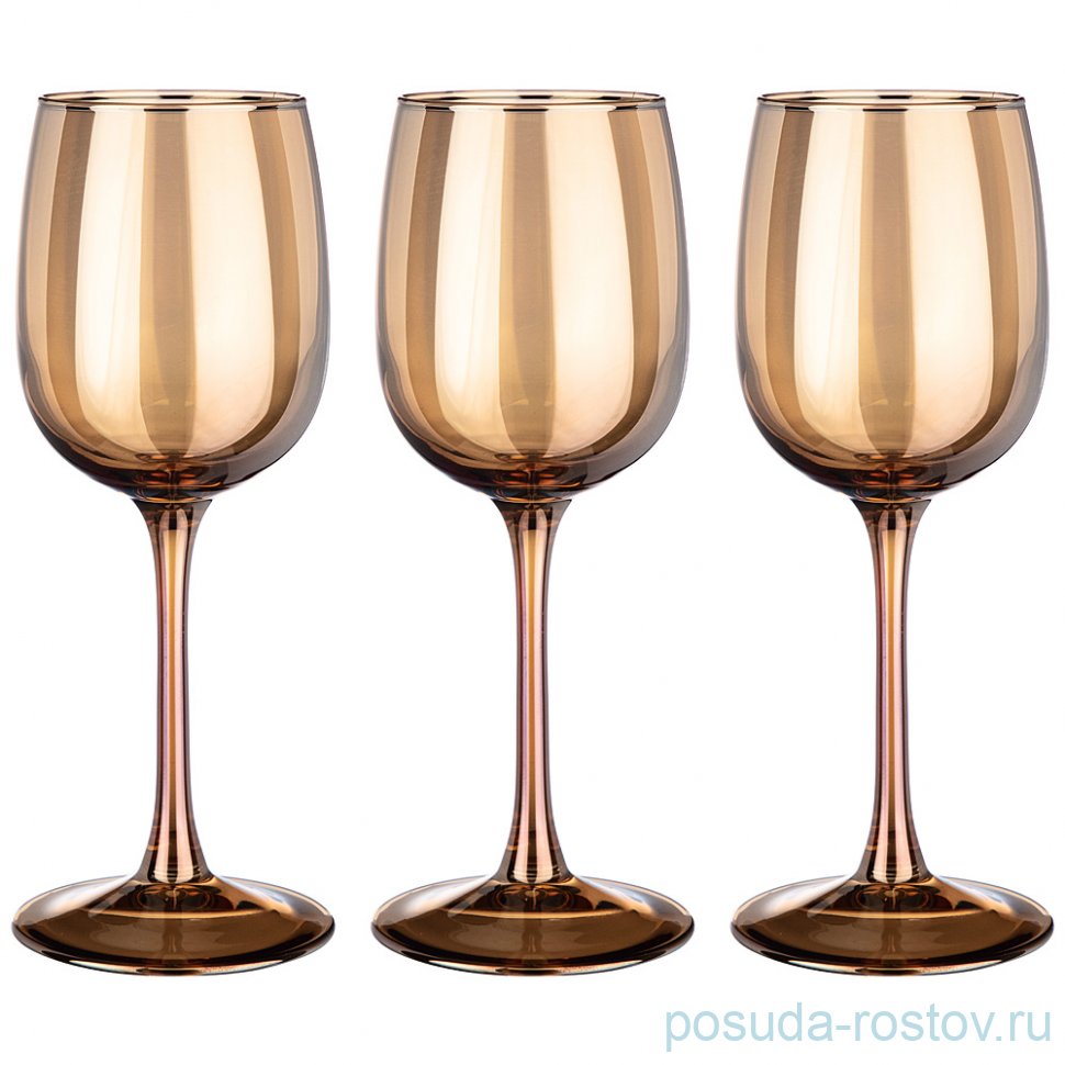 Бокалы для белого вина 300 мл 3 шт "гречишный мед" / 251994 Бокалы для белого вина 300 мл 3 шт "гречишный мед" / 251994