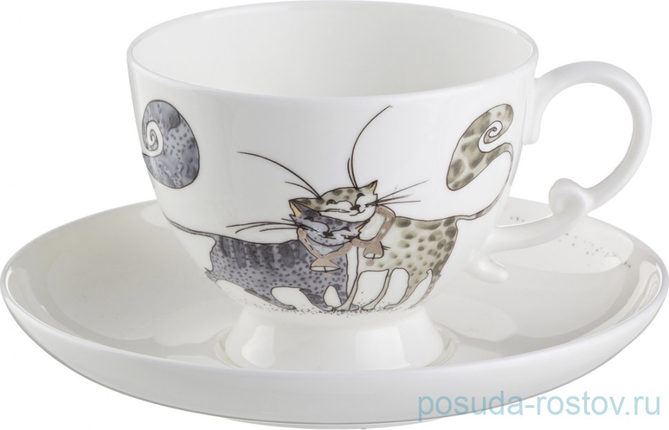 Чайная пара 250 мл 1 шт "Котики" / 198489 Чайная пара 250 мл 1 шт "Котики" / 198489