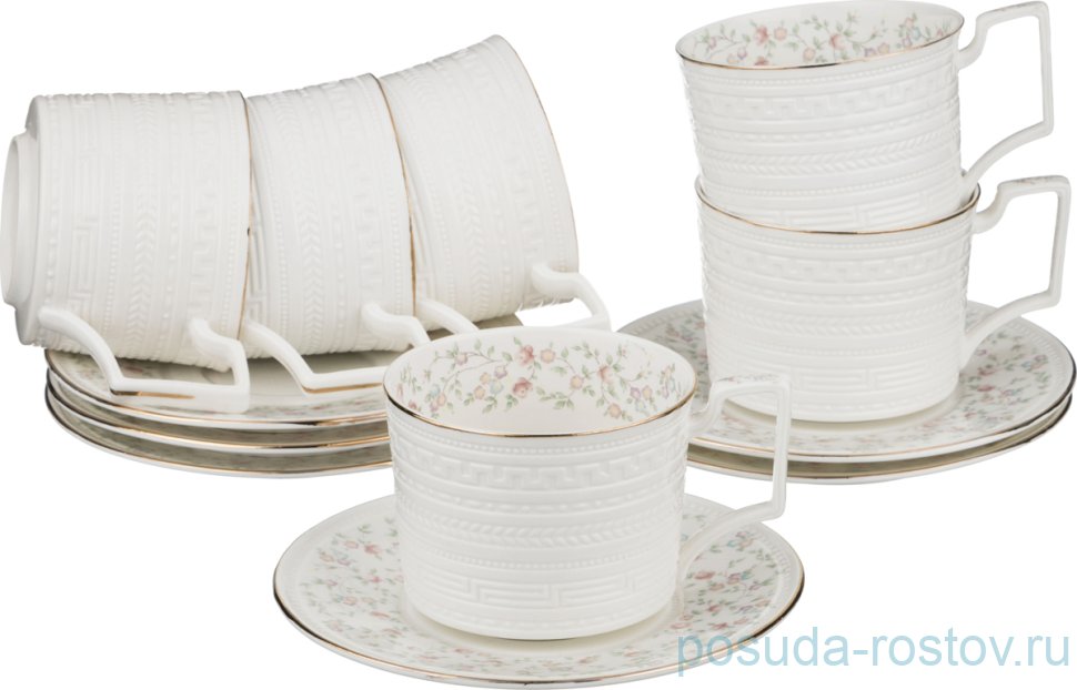 Набор чайных пар 250 мл 6 шт "фабьен" / 193759