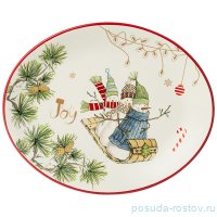 Блюдо 31,5 х 25,5 х 3 см овальное &quot;Зимняя забава&quot; / 267249
