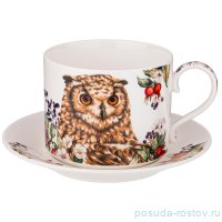 Чайная пара 300 мл &quot;лесная сказка /сова&quot; / 270753