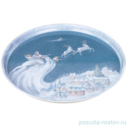 Поднос 33 х 2,1 см сервировочный &quot;Снежная королева&quot; / 349662