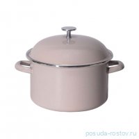 Кастрюля 22 х 12,5 см с крышкой эмалированная 3,5 л &quot;charm /кофейный&quot; / 342399
