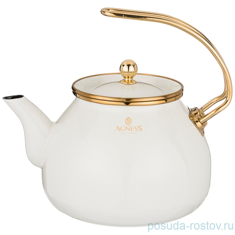 Чайник 3 л эмалированный белый "Agness /Тюдор" / 209815