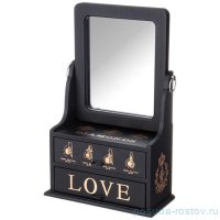 Шкатулка для украшений с зеркалом 24 х 11 х 31 см &quot;Love&quot; / 353516