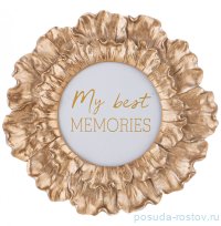 Фоторамка 18 х 2,5 х 18 см золото &quot;Ботаника&quot; / 285329