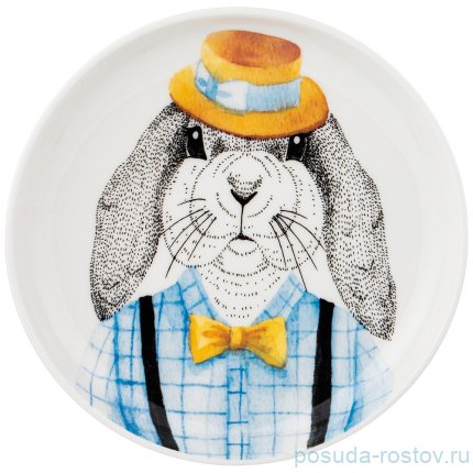 Тарелка 19 см 1 шт &quot;Fashion Animals /Заяц&quot; / 213572