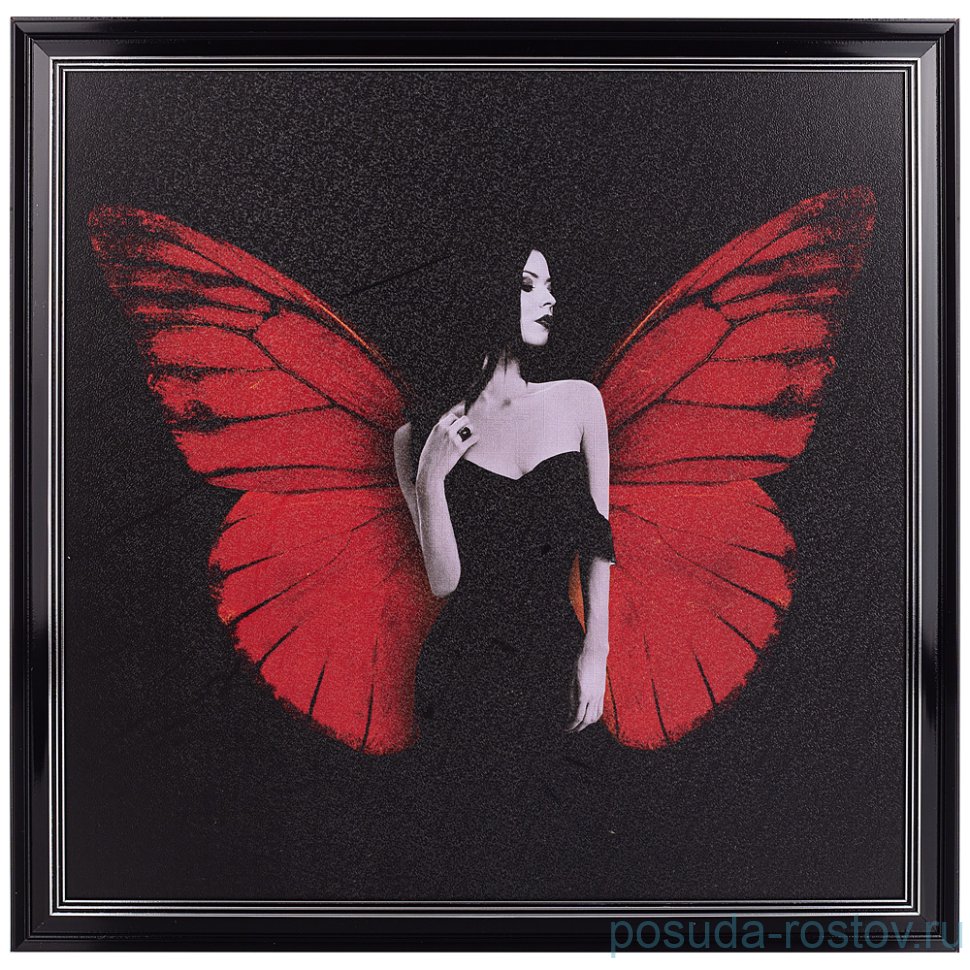 Картина 50 х 50 см /рамка чёрная лак с серебрянной окантовкой / 262067