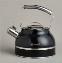Чайник 2,7 л со свистком термоаккумулирующее дно индукция Agness  / 378421