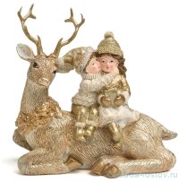 Статуэтка 14,5 х 7 х 14 см &quot;Дети на олене&quot;  / 379526