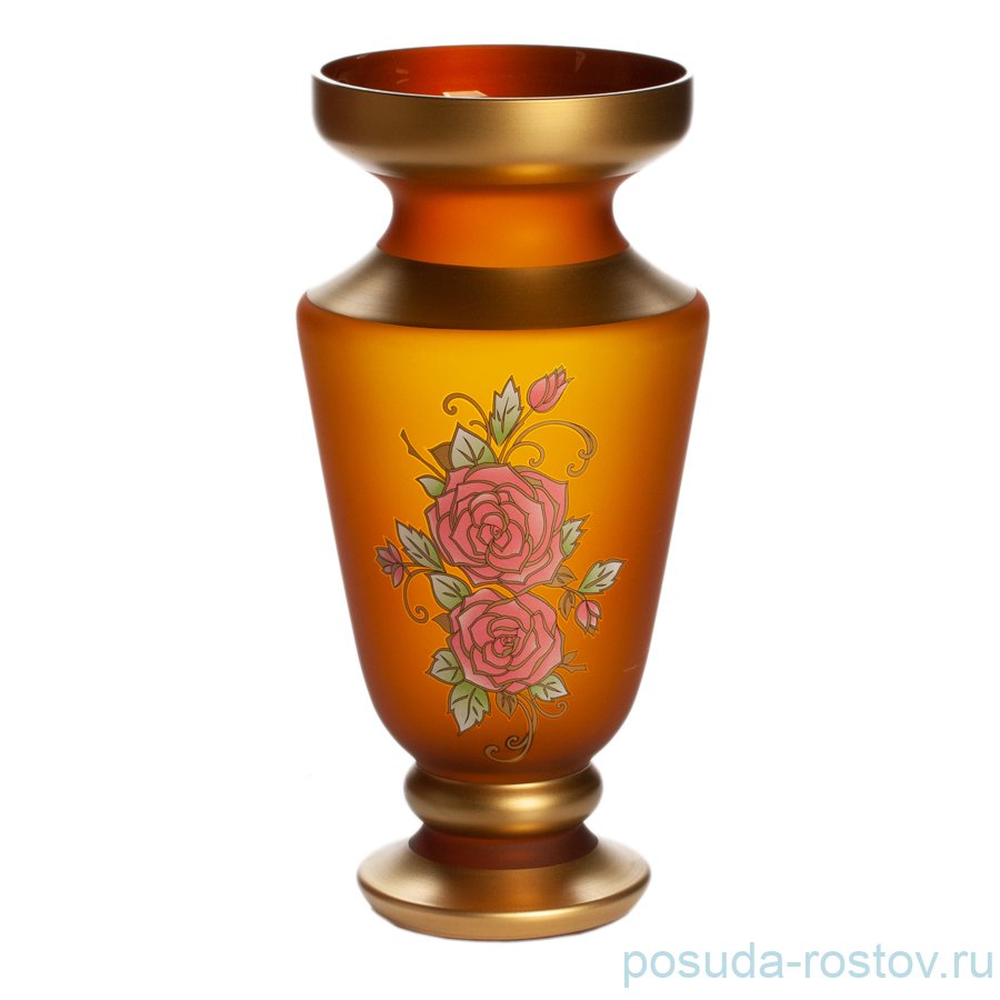 Ваза для цветов 32 см "Розы /Матово-янтарная" / 152795