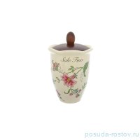 Банка для сыпучих продуктов 19 см с деревянной крышкой Соль &quot;Artigianato ceramico /Прованс&quot; / 253185