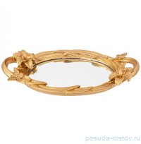 Поднос 45,5 х 25,4 х 5,3 см овальный с ручками &quot;Рококо&quot; / 313482
