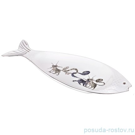 Блюдо 48 х 17 х 4 см для рыбы &quot;Котики&quot; / 198495