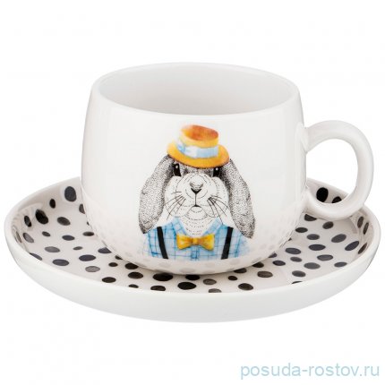 Чайная пара 500 мл 1 шт &quot;Fashion Animals /Заяц&quot; / 213578