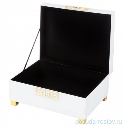 Шкатулка 21 х 16 х 10 см н/н белая / 292829