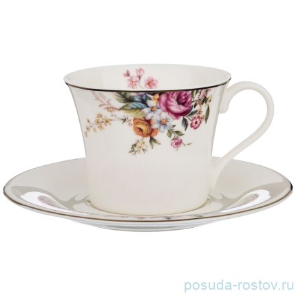 Чайный сервиз на 6 персон 15 предметов &quot;бабочки и цветы&quot; / 186238