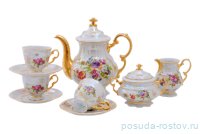 Кофейный сервиз на 6 персон 15 предметов (150 мл) &quot;Соната /Полевой цветок /Перламутр&quot; / 027995