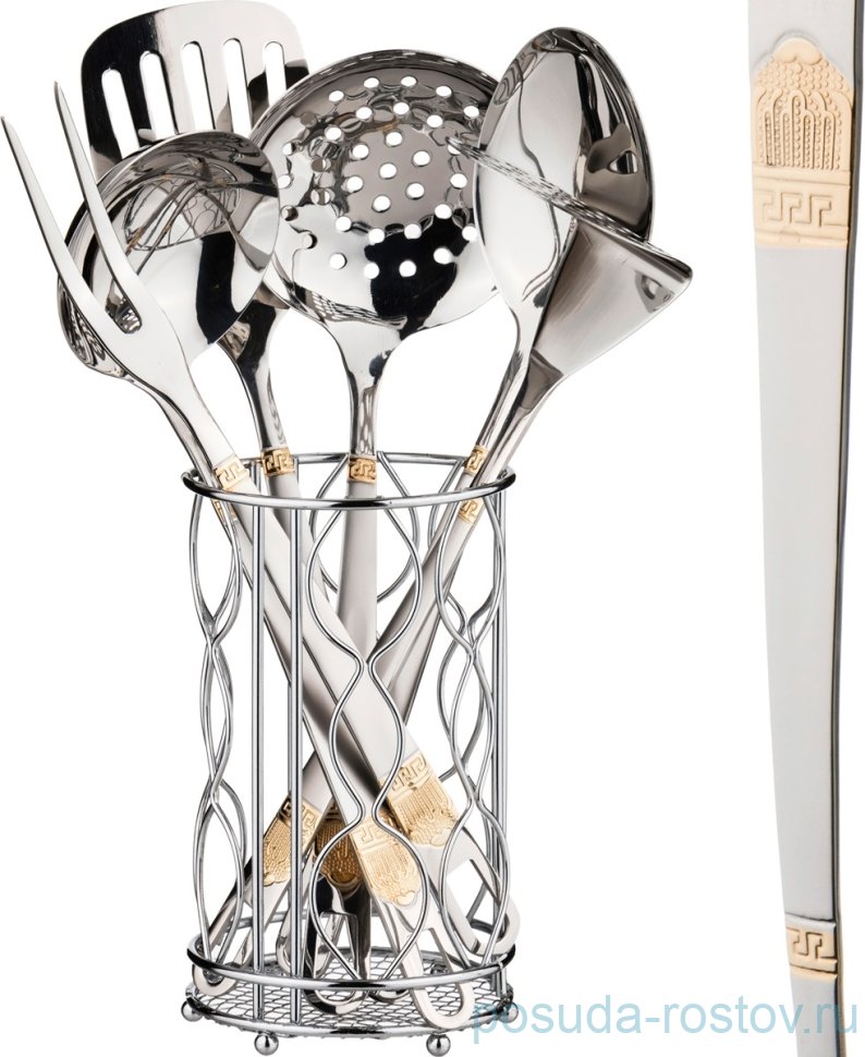 Набор кухонных принадлежностей 7 предметов в корзине "Agness" / 196038