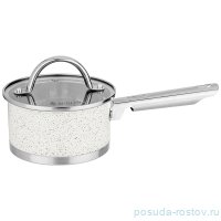 Ковш 14 х 7,5 см со стеклянной крышкой 1 л белый &quot;agness&quot; / 252167