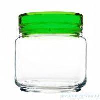Банка для сыпучих продуктов 500 мл с зеленой крышкой  &quot;Колорлишес&quot; / 161795