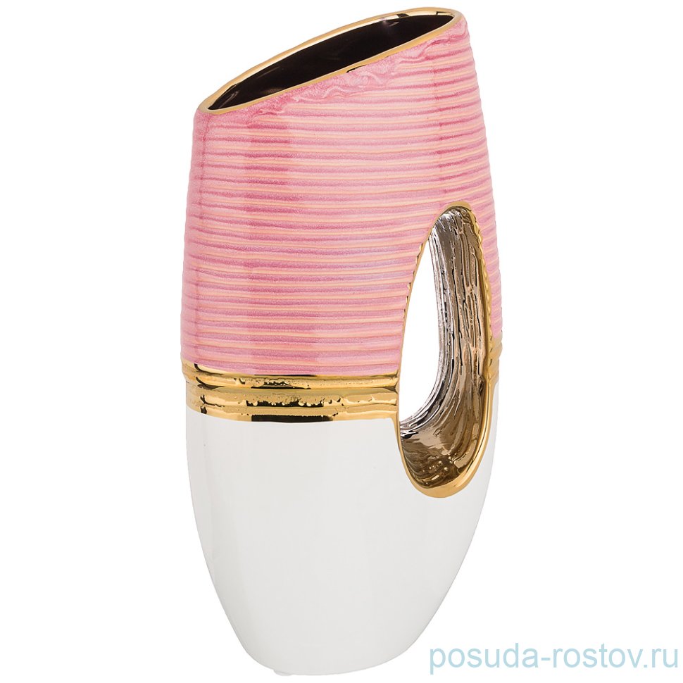 Ваза для цветов 30 см декоративная "Розовая коллекция" / 193088