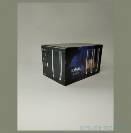 Стаканы для воды 380 мл 6 шт &quot;Идеал /Отводка платина&quot; / 279115