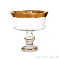 Ваза для фруктов 28 см &quot;Матовая полоса /золото&quot; / 108766
