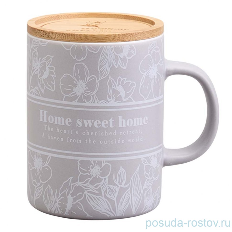 Кружка 400 мл с бамбуковой крышкой 8 х 10,9 см "Loving family" / 368919