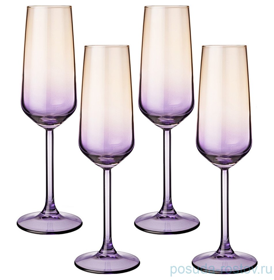 Бокалы для шампанского 195 мл 4 шт "Rainbow" / 328653