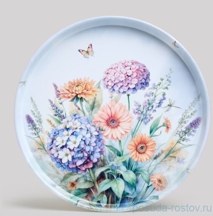 Поднос сервировочный 33 х 2,1 см &quot;Floral eden&quot; / 378383
