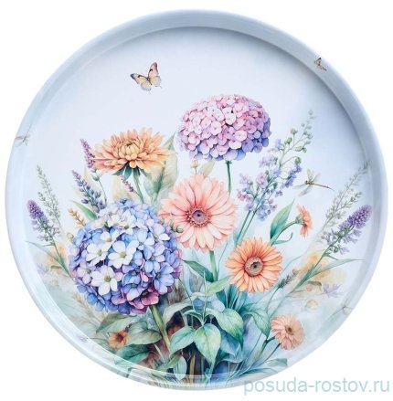 Поднос сервировочный 33 х 2,1 см &quot;Floral eden&quot; / 378383