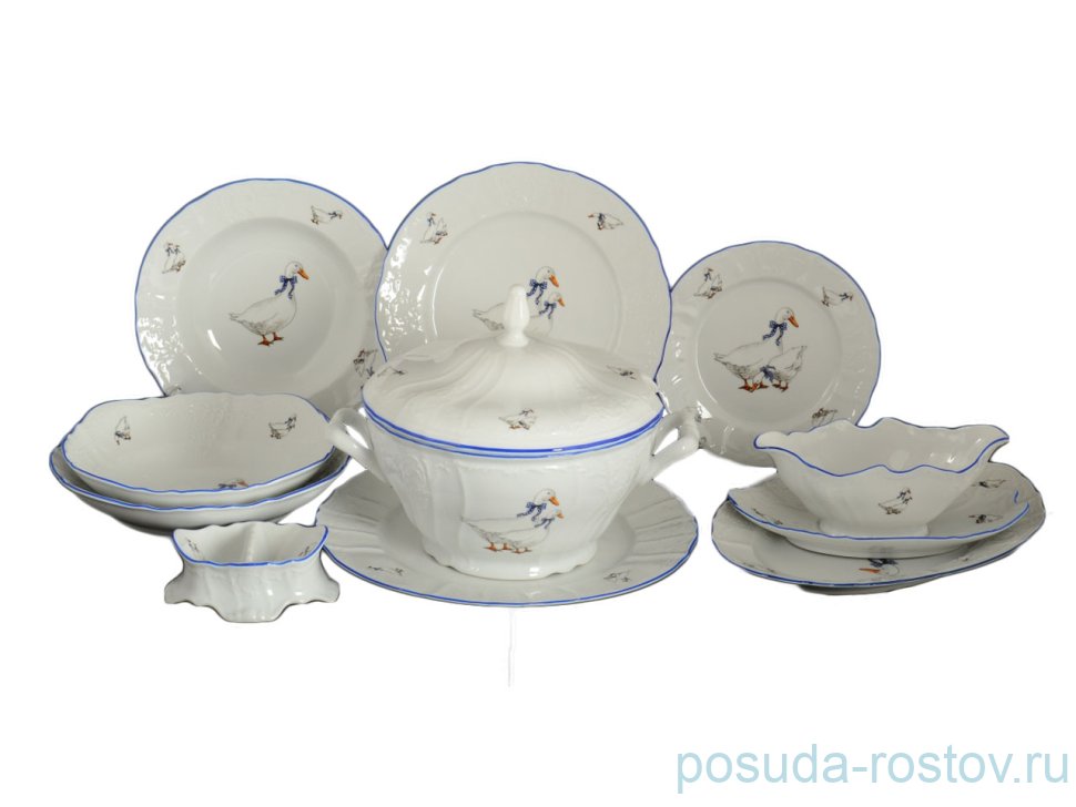 Столовый сервиз на 6 персон 25 предметов "Бернадотт /Гуси" / 107561 Столовый сервиз на 6 персон 25 предметов "Бернадотт /Гуси" / 107561