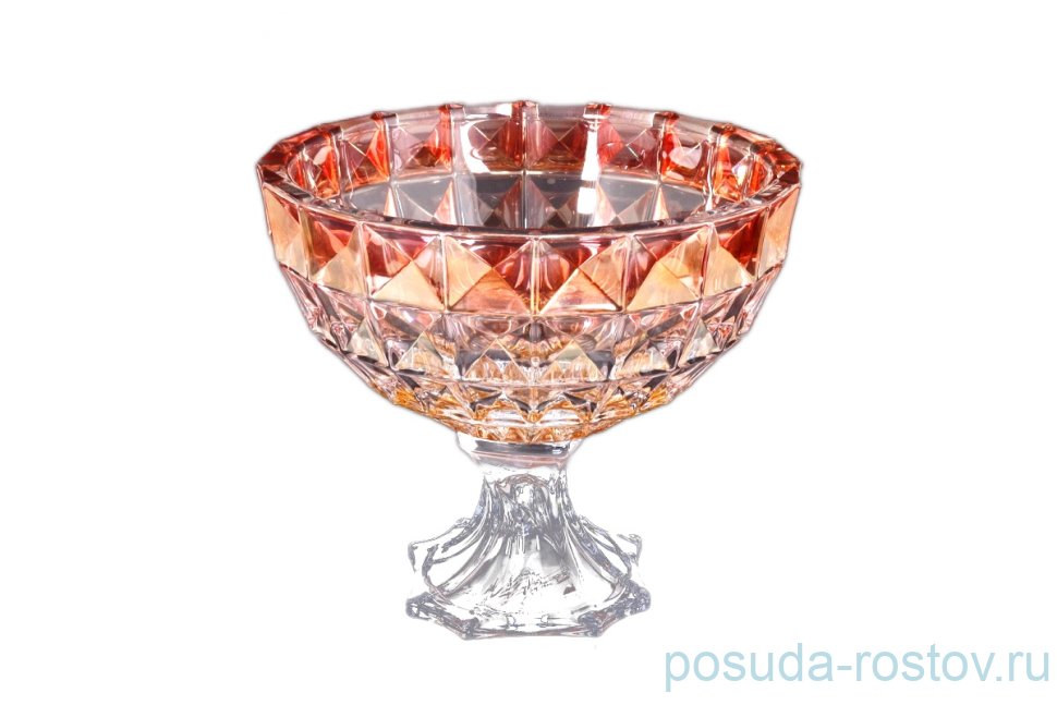Ваза для фруктов 28 см н/н "Диаманд /янтарно-красная" R-G / 124684